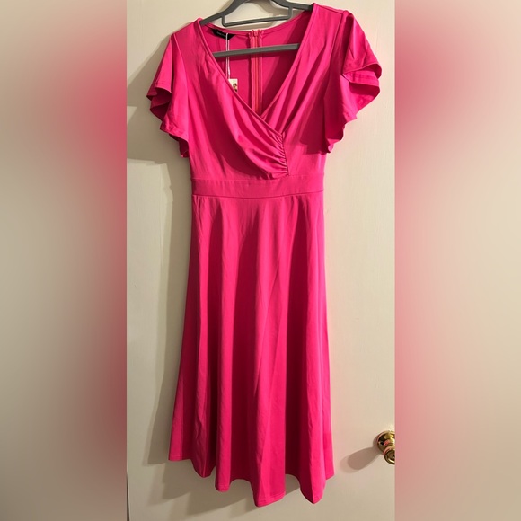 Fuchsia Midi Dress - Picture 1 of 6